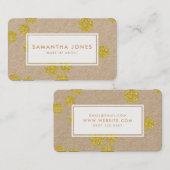 Gold Metallic Stippen Klassiek Moderne make up Art Visitekaartje (Voorkant / Achterkant)