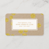 Gold Metallic Stippen Klassiek Moderne make up Art Visitekaartje (Achterkant)