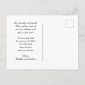 Gold Metallic Texas Map Navy Blue Nieuw Adres Aankondigingskaart (Achterkant)