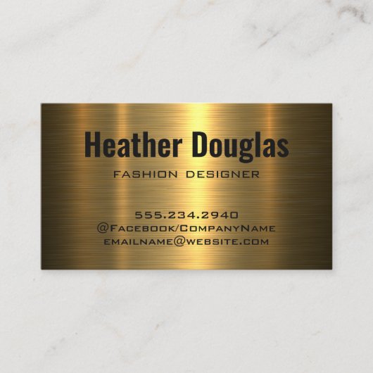 Gold Metallic | Textuur Visitekaartje (Voorkant)