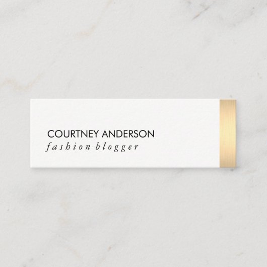 Gold Metallic Trim Mini Visitekaartje (Voorkant)