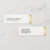 Gold Metallic Trim Mini Visitekaartje (Voorkant / Achterkant)