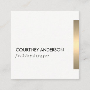 Gold Metallic Trim Vierkante Visitekaartje