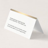 Gold Metallic Trim Visitekaartje (Achterkant)