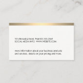 Gold Metallic Trim Visitekaartje (Achterkant)