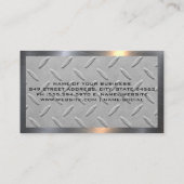 Gold Metallic Truck Logo | Achtergrond staal Visitekaartje (Achterkant)