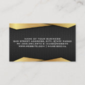 Gold Metallic Truck Logo | Geometrisch gebruik van Visitekaartje (Achterkant)