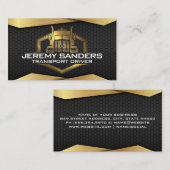 Gold Metallic Truck Logo | Geometrisch gebruik van Visitekaartje (Voorkant / Achterkant)