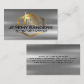Gold Metallic Truck Logo | Industriële industrie Visitekaartje (Voorkant / Achterkant)