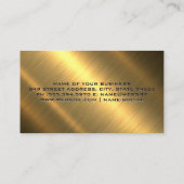 Gold Metallic Truck Logo | Zwart gloss Visitekaartje (Achterkant)