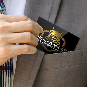 Gold Metallic Truck Logo   Zwart gloss Visitekaartje