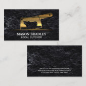 Gold Metallic Vat Cleaver Logo Visitekaartje (Voorkant / Achterkant)