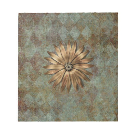 Gold Metallic ventilator op groen Notitieblok (Voorkant)