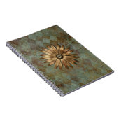 Gold Metallic ventilator op groen Notitieboek (Rechterzijde)