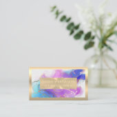 Gold Metallic | Waterverf goudolie Visitekaartje (Staand voorkant)