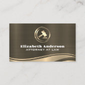 Gold Metallic Wave | Gavel Logo Visitekaartje (Voorkant)