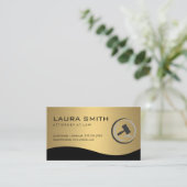 Gold Metallic | Wet Gavel Visitekaartje (Staand voorkant)