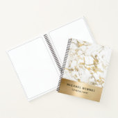 Gold Metallic White Marble Consultant Business Notitieboek (Binnen)