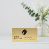 Gold Metallic | Womens Beauty Visitekaartje (Staand voorkant)