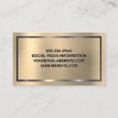 Gold Metallic | Zilver Lijst Visitekaartje (Achterkant)