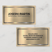 Gold Metallic | Zilver Lijst Visitekaartje (Voorkant / Achterkant)