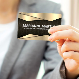 Gold Metallic   Zwart metaalmetaal Visitekaartje