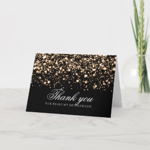 Gold Midnight Glam Bedankt Bridesmaid