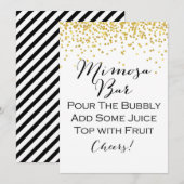 Gold Mimosa Bar, formaat 5 x 7 inch Kaart (Voorkant / Achterkant)