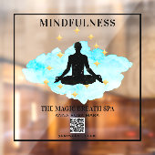 ** Gold Mindfulness Reiki Man Yoga Meditation  Raamsticker (Vel 2)