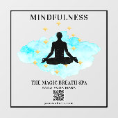** Gold Mindfulness Reiki Man Yoga Meditation  Raamsticker (Vel)
