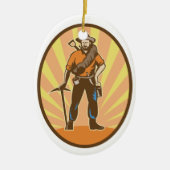Gold Miner Keramisch Ornament (Voorkant)