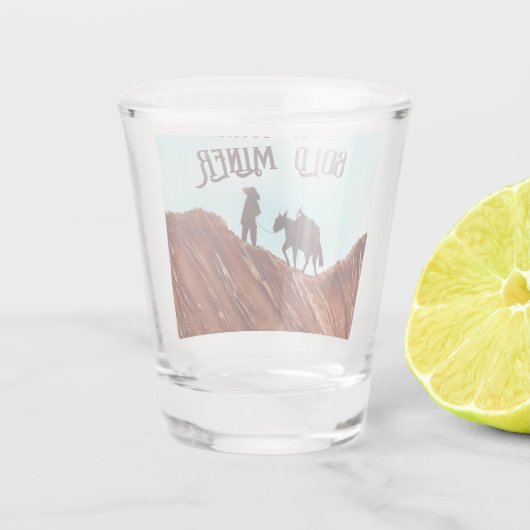 Gold Miner Shot Glas (Achterkant)