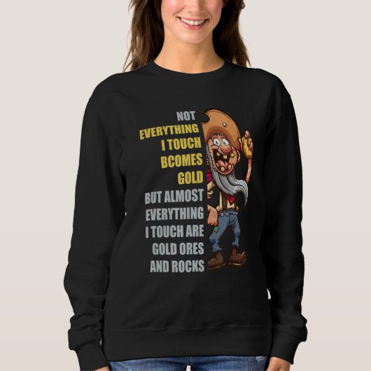 Gold Miner Touch Digging Mine Prospecting Pun Gol Trui (Voorkant)
