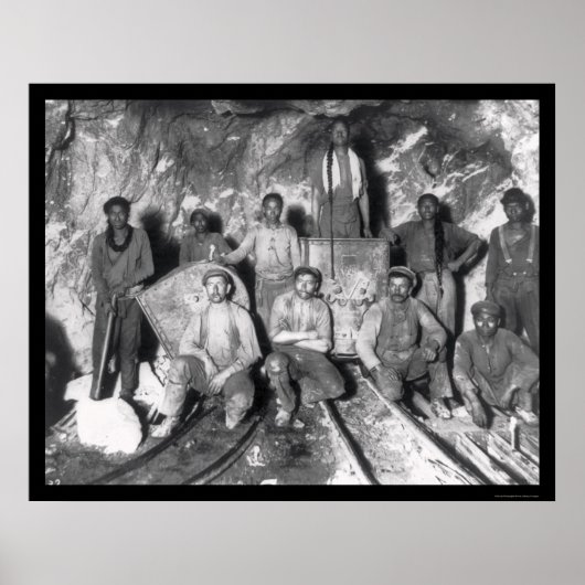 Gold Miners in Zuid-Afrika 1904 Poster (Voorkant)