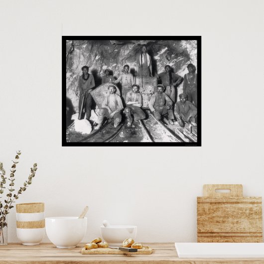 Gold Miners in Zuid-Afrika 1904 Poster (Keuken)