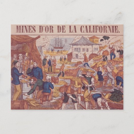 Gold Mines uit Californië Briefkaart (Voorkant)