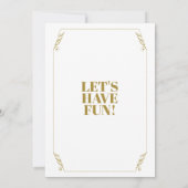 Gold minimaal elegante moderne, eenvoudige bruilof kaart (Achterkant)