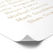 Gold Minimal Cherry Blossom Crest Seating Poster (Hoek)