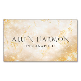 Gold Minimal Custom Family Name | 5-Minute Edit Magnetisch Visitekaartje