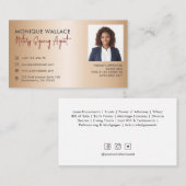 Gold Minimal Professional Photo Notional Service Visitekaartje (Voorkant / Achterkant)