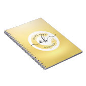 Gold Minimalist - Aangepaste Logo Elegant Stylist Notitieboek (Rechterzijde)