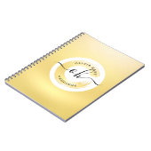 Gold Minimalist - Aangepaste Logo Elegant Stylist Notitieboek (Linkerzijde)