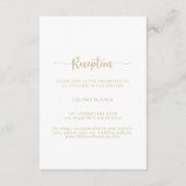 Gold Minimalist Calligraphy Weddenschappen Recepti Informatiekaartje (Voorkant)