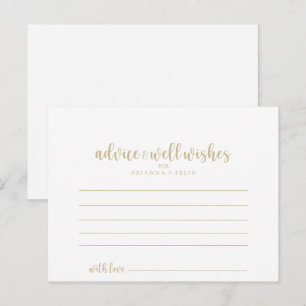 Gold Minimalist Calligraphy Weddenvice Card Briefkaart