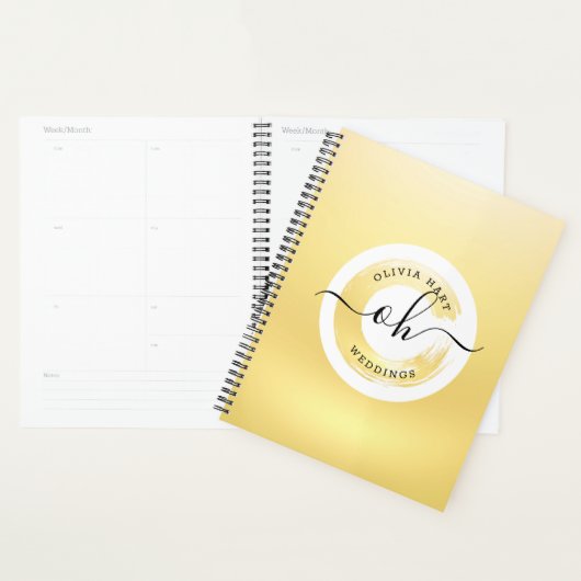 Gold Minimalist Elegant Logo Persoonlijke stylist Planner (Display)