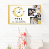 Gold Minimalist Elegant Stylist Marketing Foto's Spandoek (Insitu)
