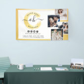 Gold Minimalist Elegant Stylist Marketing Foto's Spandoek (Beurs)