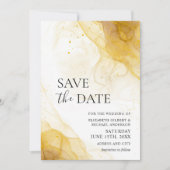 Gold Minimalist Foto Save the Date Invitation Kaart (Voorkant)