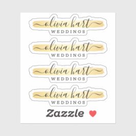 Gold Minimalist Logo - Aangepast grafisch decimaal Sticker