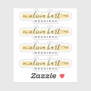Gold Minimalist Logo - Aangepast grafisch decimaal Sticker